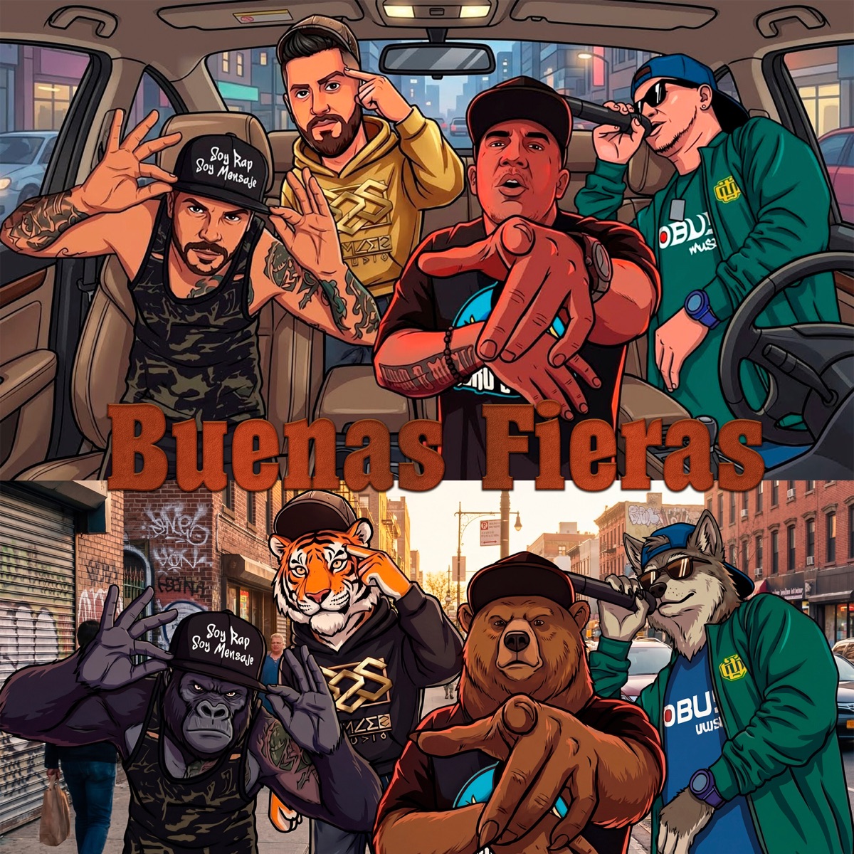 Buenas Fieras - Single by Shock sk, Loko D Mente, Pitu mijo & RETÓRICO-RAP album cover