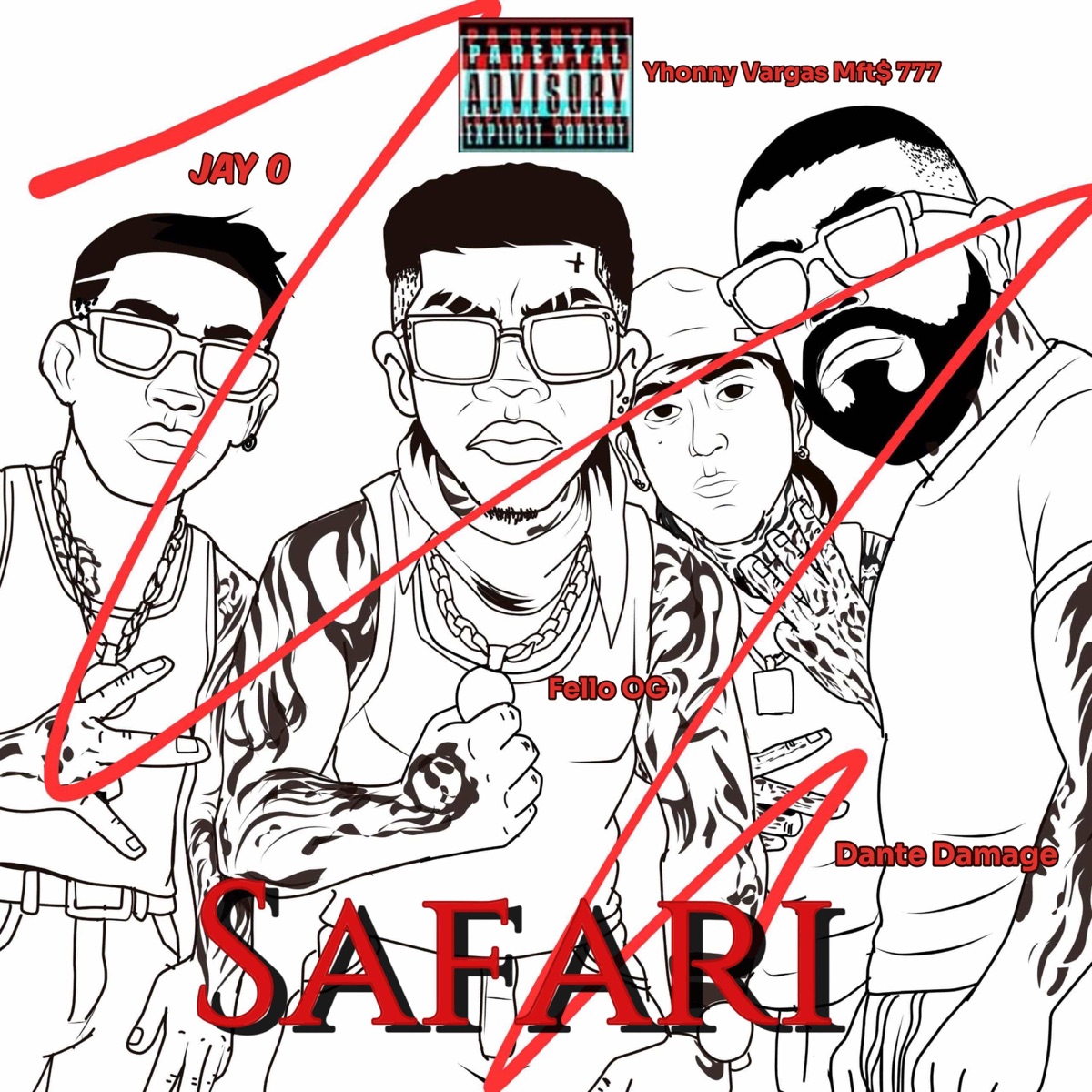 SAFARI (feat. Dante Damage, Yhonny Vargas mft$ 777 & Fello OG) - Single by JAY O album cover