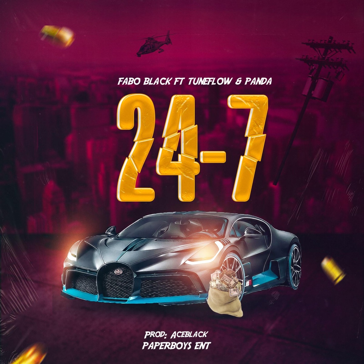 24/7 (feat. Tuneflow & Panda) - Single by FABO BLACK album cover