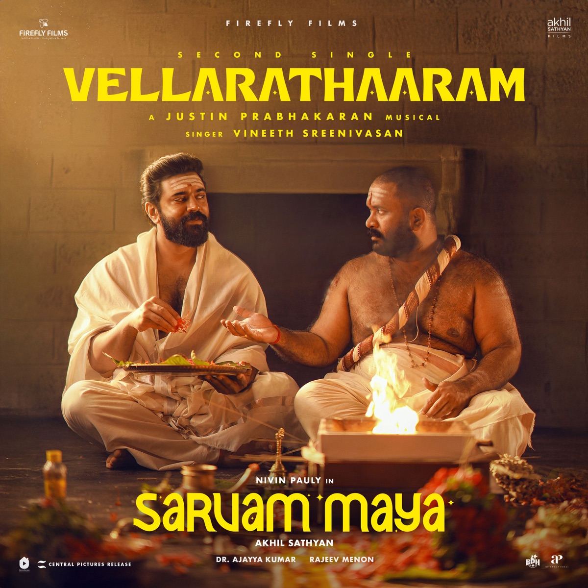 Vellarathaaram (From "Sarvam Maya") by Vineeth Sreenivasan, Manu Manjith & Justin Prabhakaran album cover