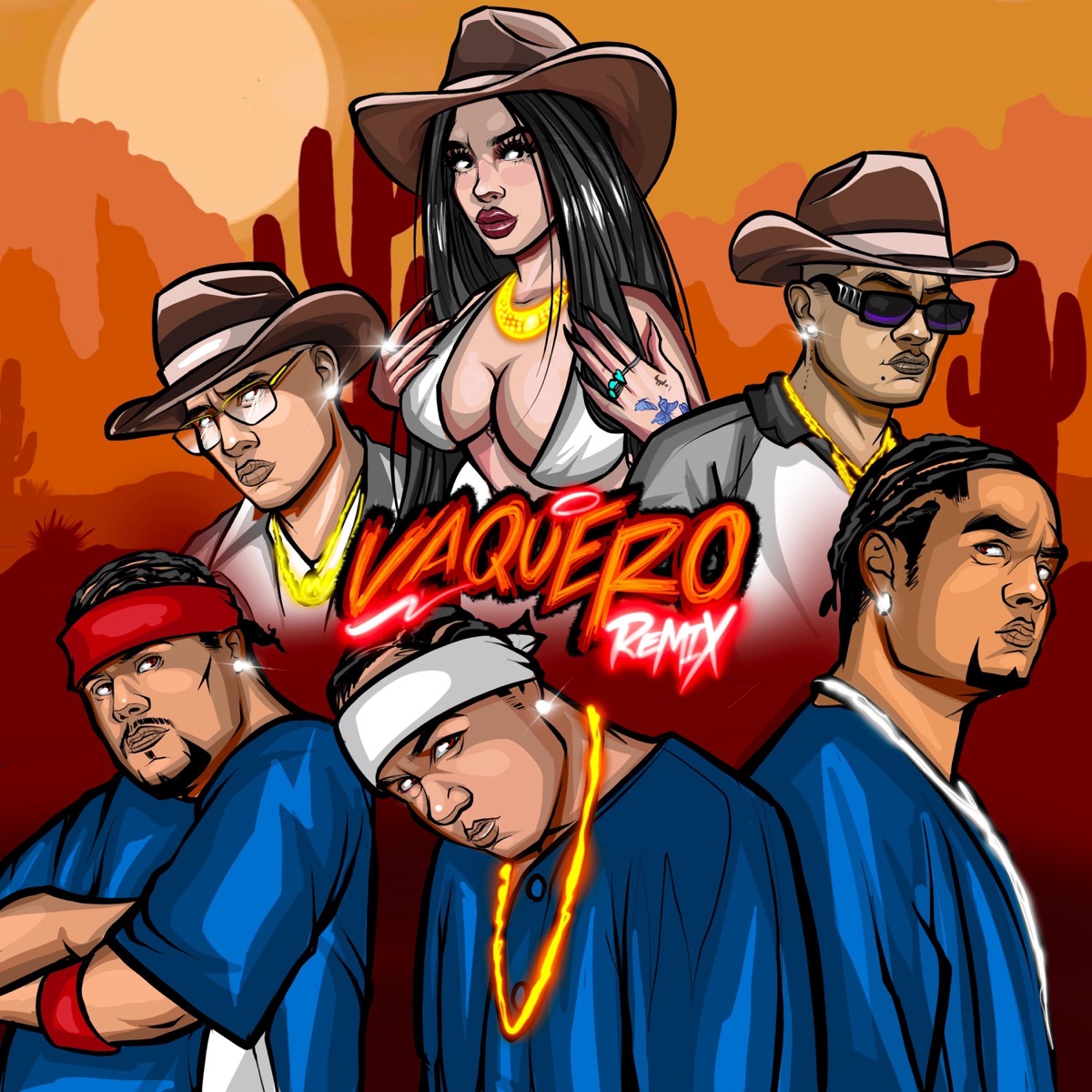 Vaquero (Remix) [feat. Andrés Castillo, La Dinastia & Riky Produce] - Single by Bellakath, El Malilla & El Bogueto album cover