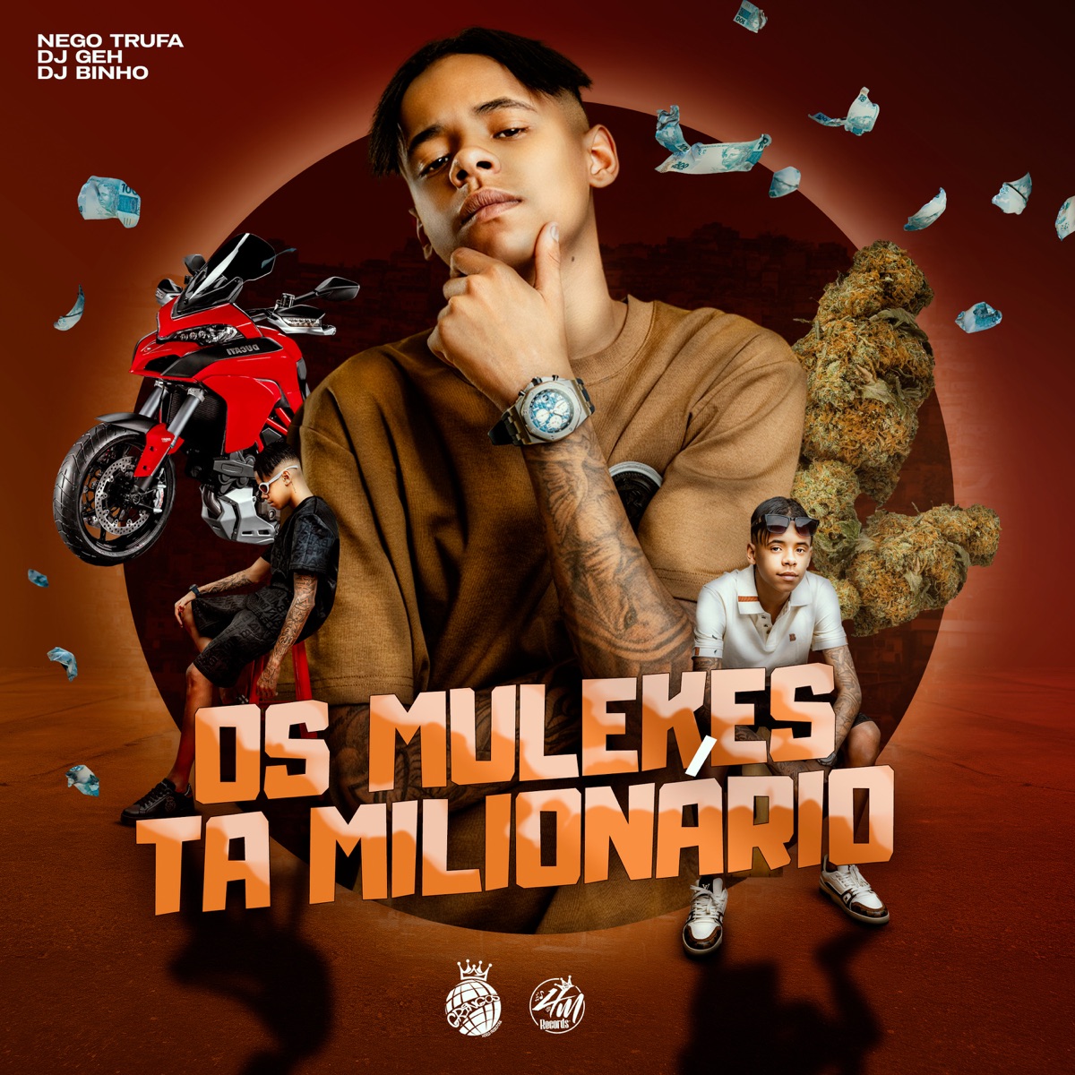 Os Mlk Ta Milionário - Single by Nego Trufa, dj geh & DJ Binho album cover