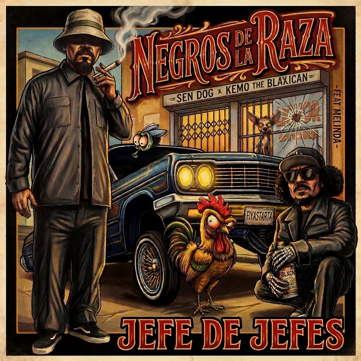 Jefe De Jefes (feat. Melinda Salcido) - Single by Negros De La Raza, Sen Dog & Kemo the Blaxican album cover