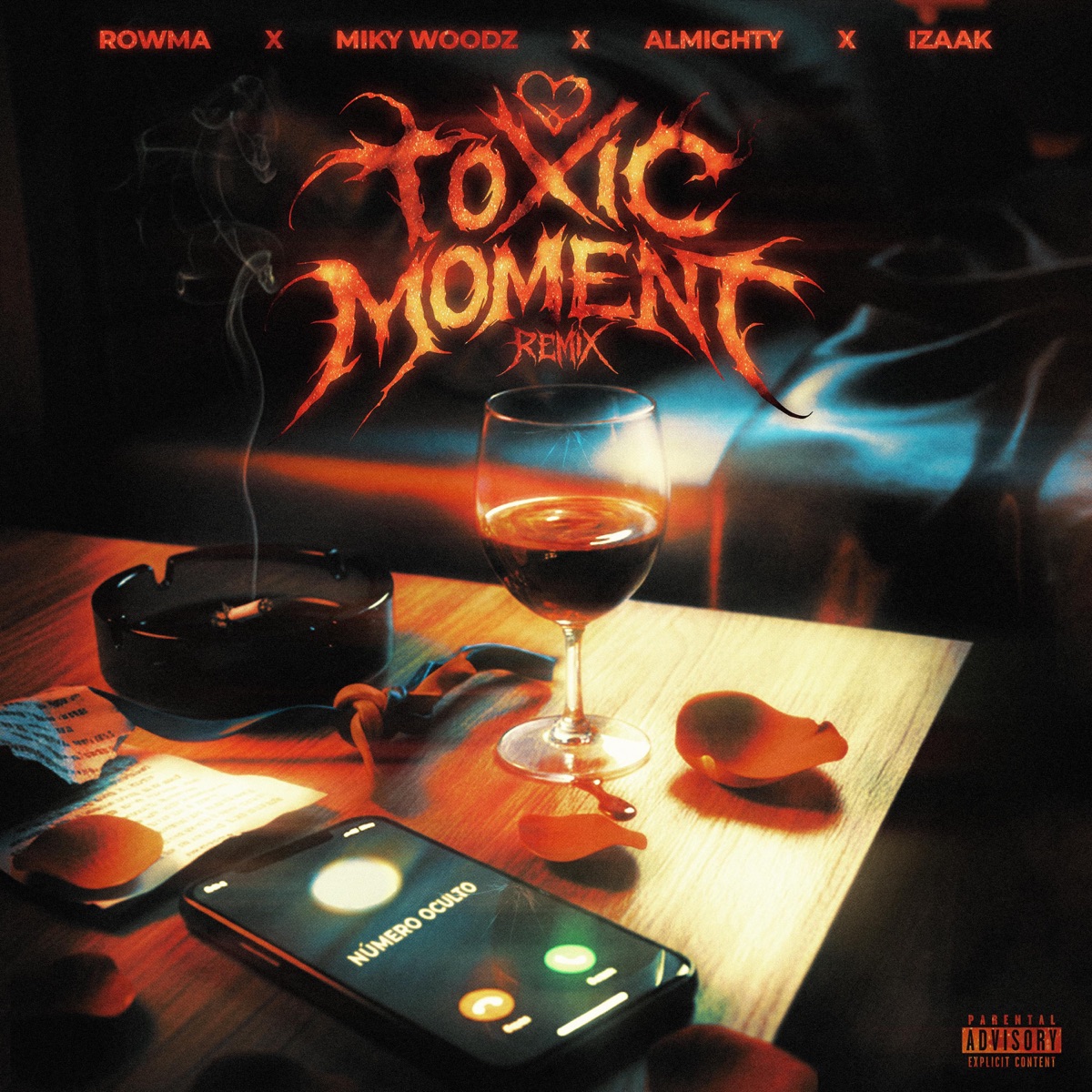 TOXIC MOMENT (REMIX) - Single by Rowma, Miky Woodz, Almighty & iZaak album cover