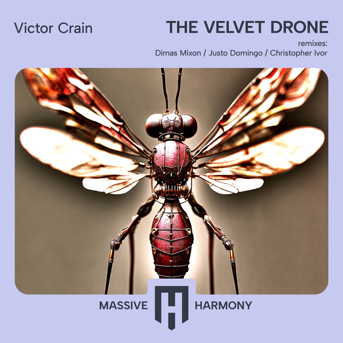 The Velvet Drone by Victor Crain, Christopher Ivor & Justo Domingo album cover