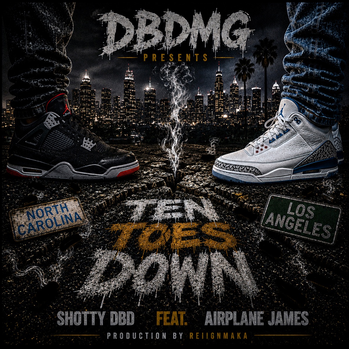 Ten Toes Down (Radio Edit) [feat. Airplane James] - Single by Shotty DBD album cover