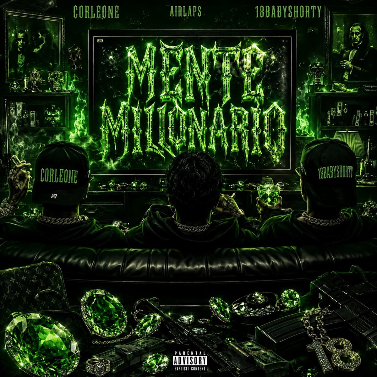 Mente millonario (feat. airlaps & 18bbyshorty) - Single by Corleone album cover