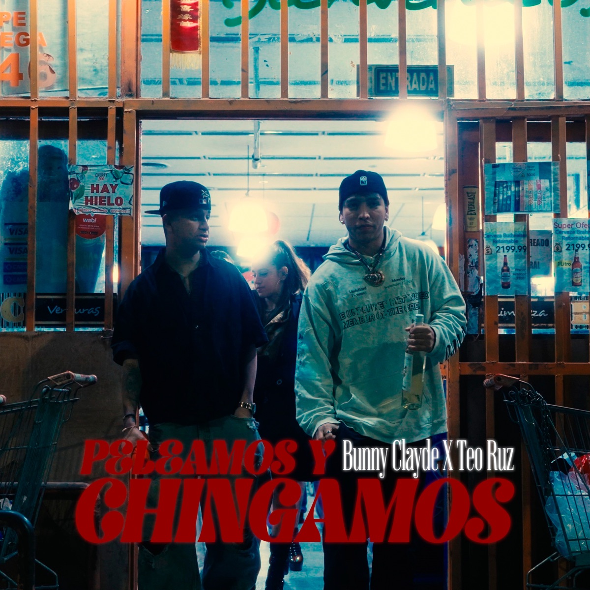 Peleamos y C*******s - Single by Teo Ruz & Bunny Clayde album cover
