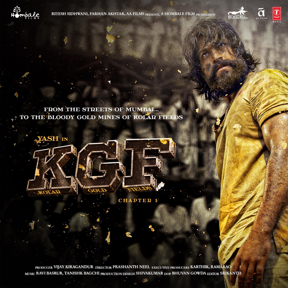 KGF Chapter 1 (Original Motion Picture Soundtrack) by Ravi Basrur & Tanishk Bagchi album cover