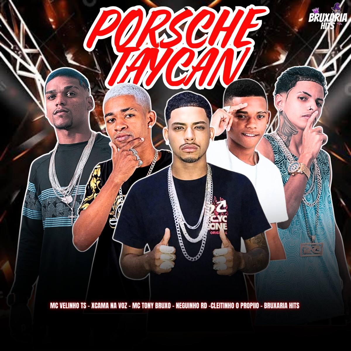 Porsche Taycan - Single by Mc Tony Bruxo, Cleitinho Propiio, Mc Velinho TS, Neguinho Rd & xcama na voz album cover