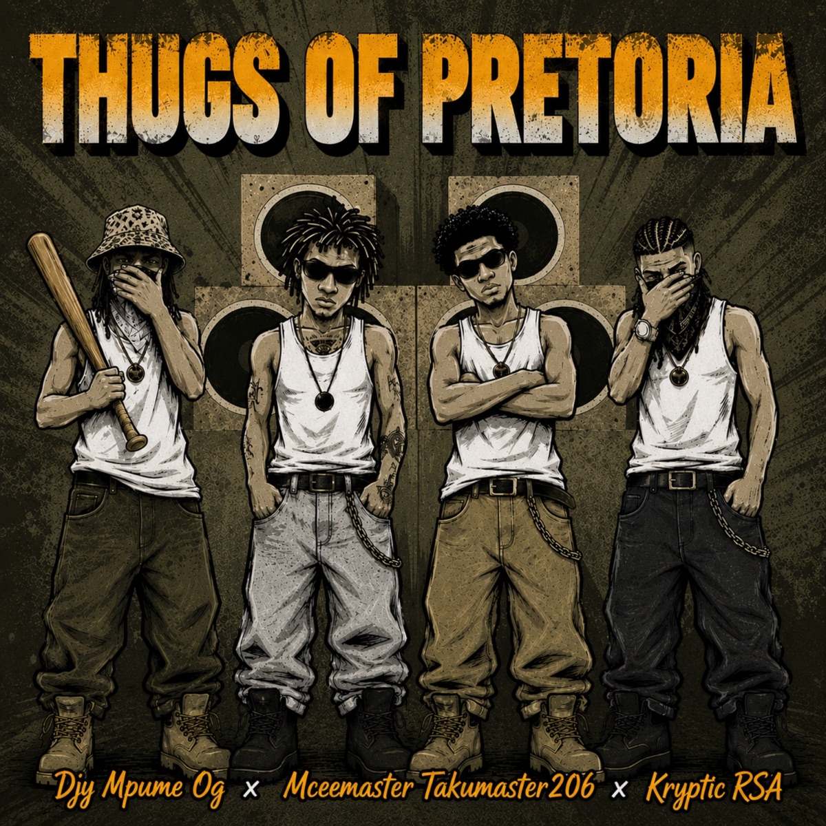 Thugs of Pretoria (feat. TAKUMASTER206 & Kryptic RSA) - Single by Djy Mpume Og & Mcee Master album cover