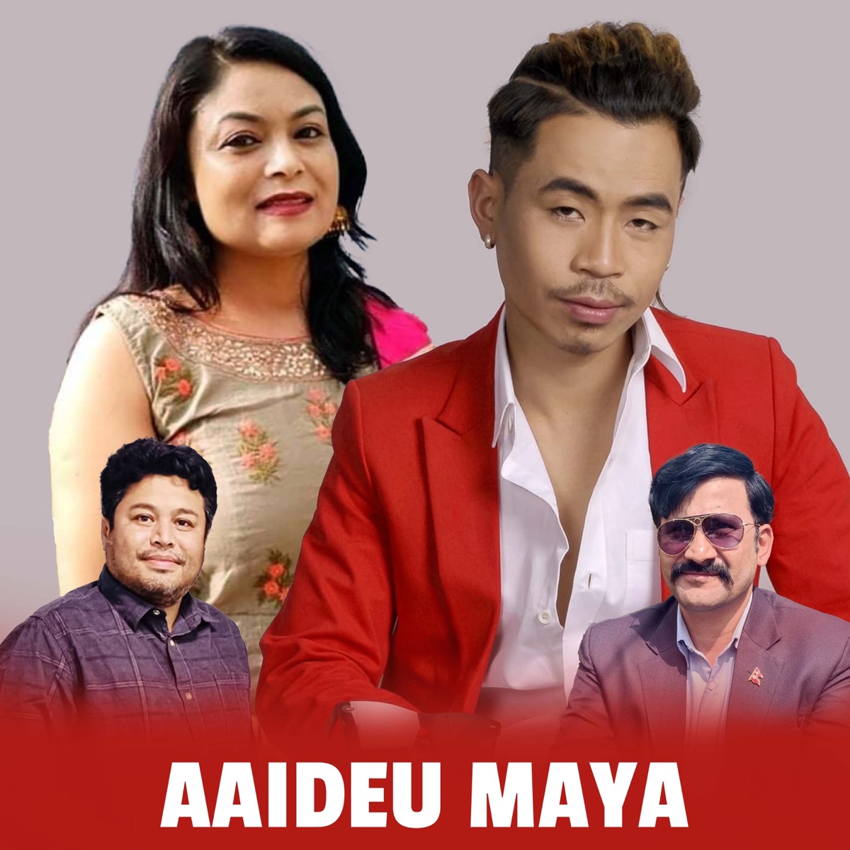 Aaideu Maya - Single by Om Krishna Prasain, Bishal Rai & Sabbu KC album cover