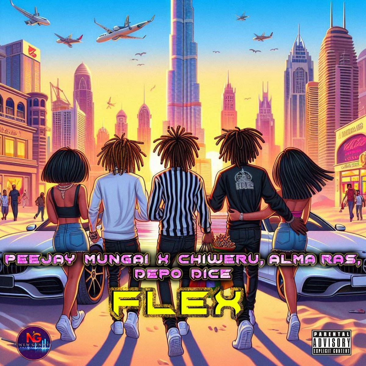 FLEX (feat. CHIWERU, ALMA RAS & DEPO DICE) - Single by Peejay Mungai album cover