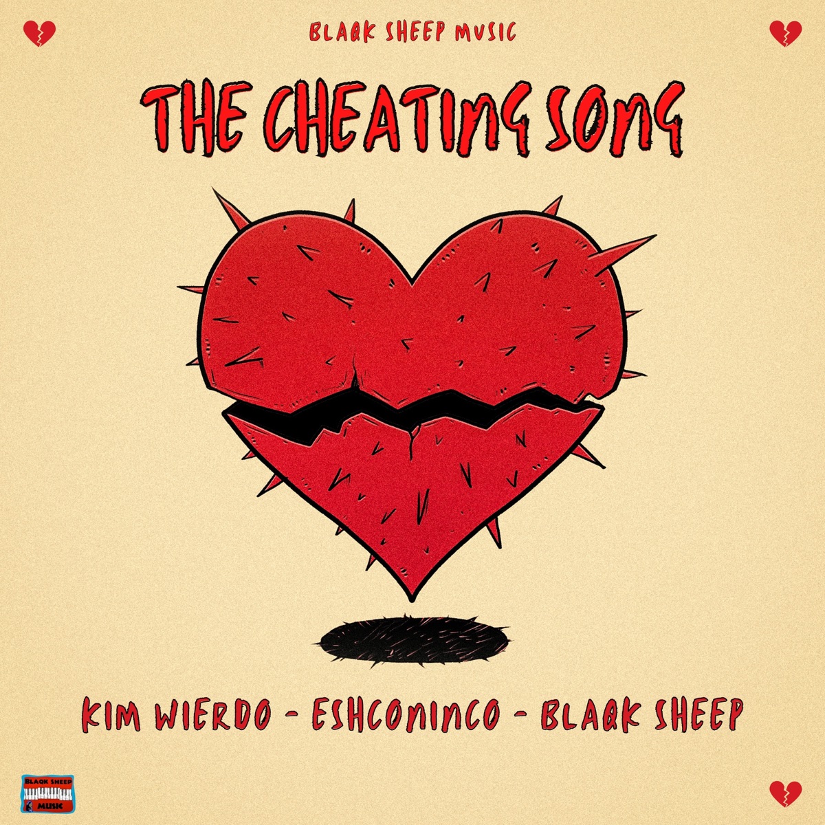 The Cheating Song - Single by Kim Wierdo, Eshconinco & Blaqk Sheep album cover
