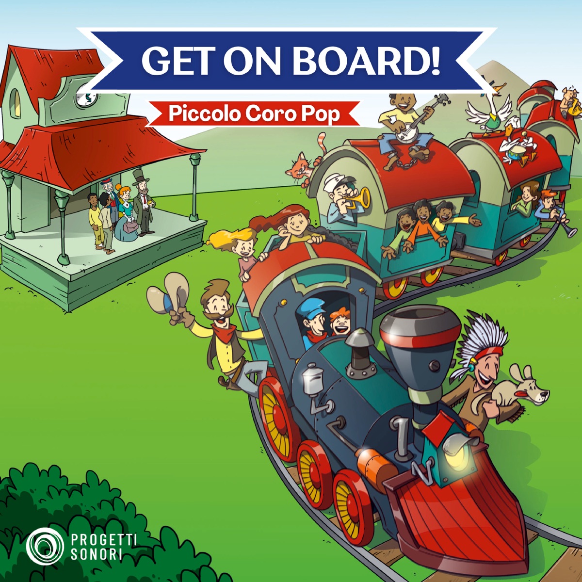 Get on Board! (feat. Deborah Kooperman) by Piccolo Coro Pop album cover