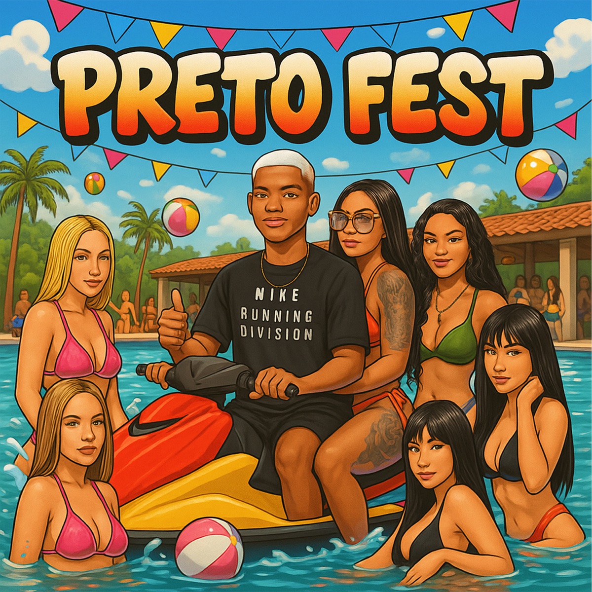 Preto Fest (feat. Mc Lysa & Mc Negritin) - Single by DJ Ruanzyn album cover