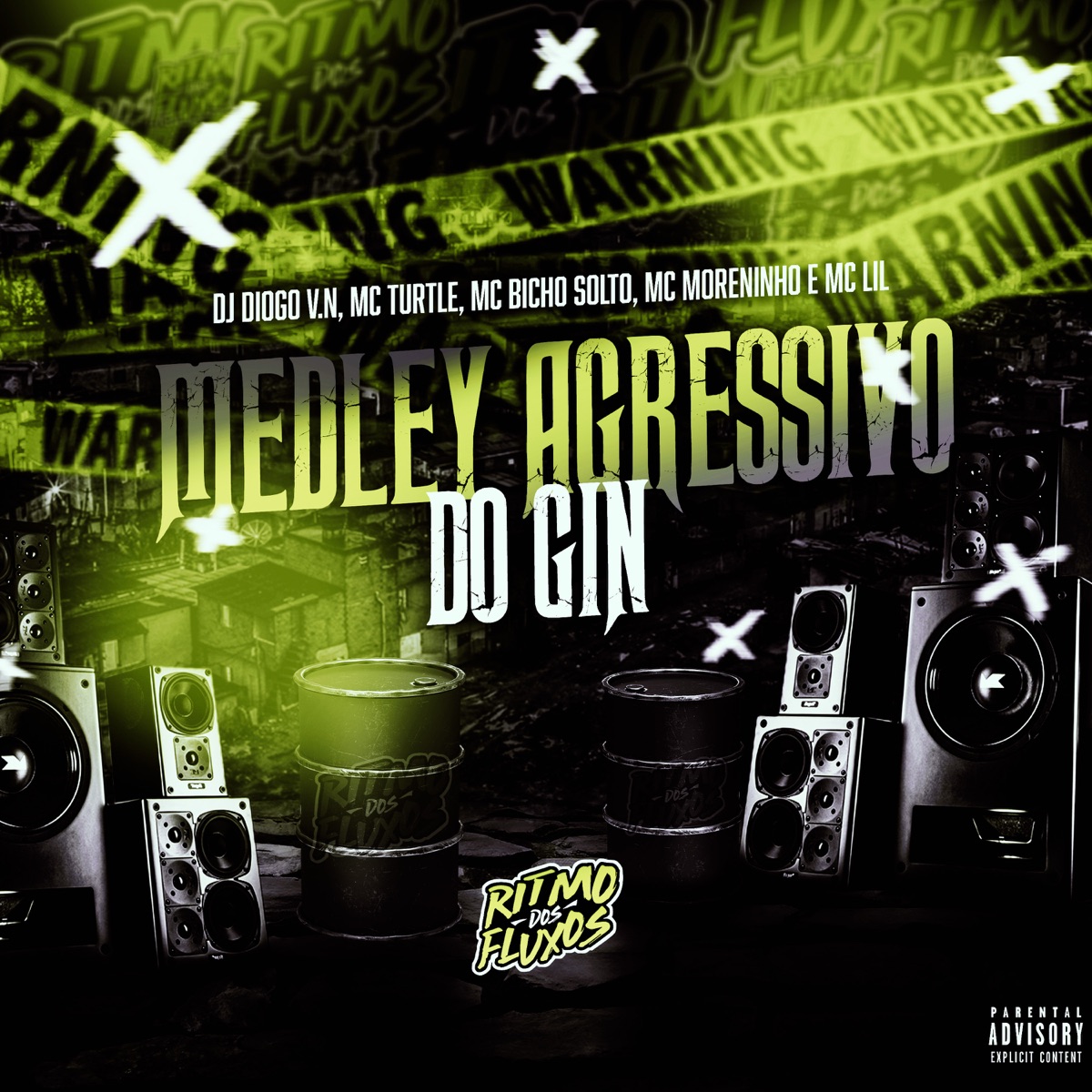 Medley Agressivo do Gin (feat. DJ Diogo V.N & Mc Moreninho) - Single by MC Lil, MC TURTLE & MC Bicho Solto album cover