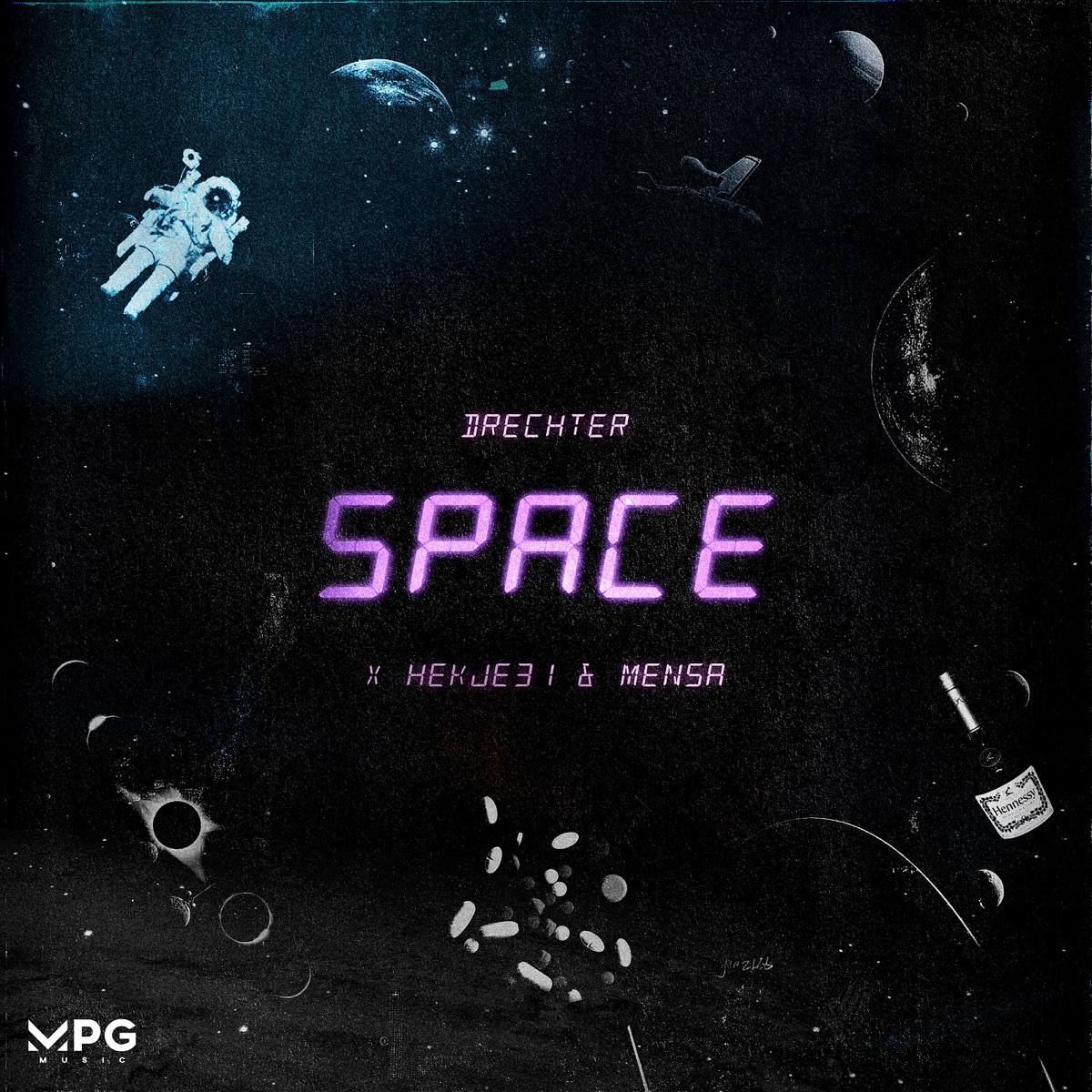 Space - Single by Hekje31, Drechter & Mensa album cover