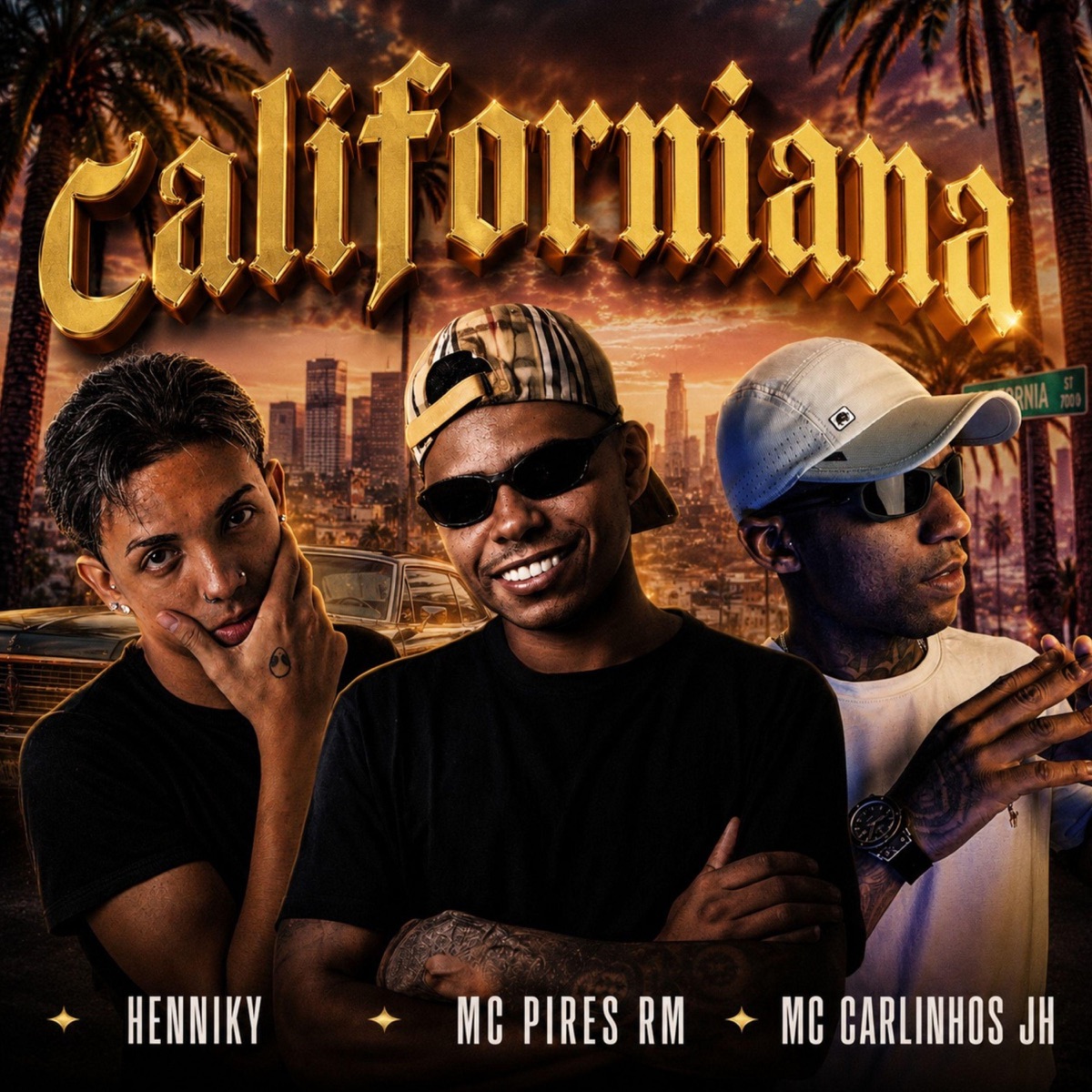 Californiana (feat. Prime Flow) - Single by MC CARLINHOS JH, MC PIRES RM, Henniky & Shemp Records album cover