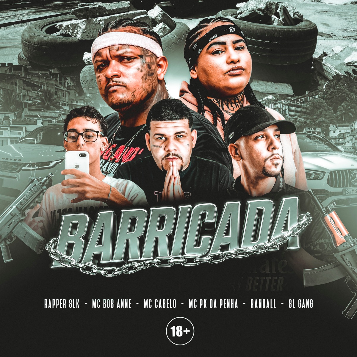 Barricada (feat. Mc PK da Penha) - Single by MC Bob Anne, Mc Cabelo & RAPPER SLK album cover
