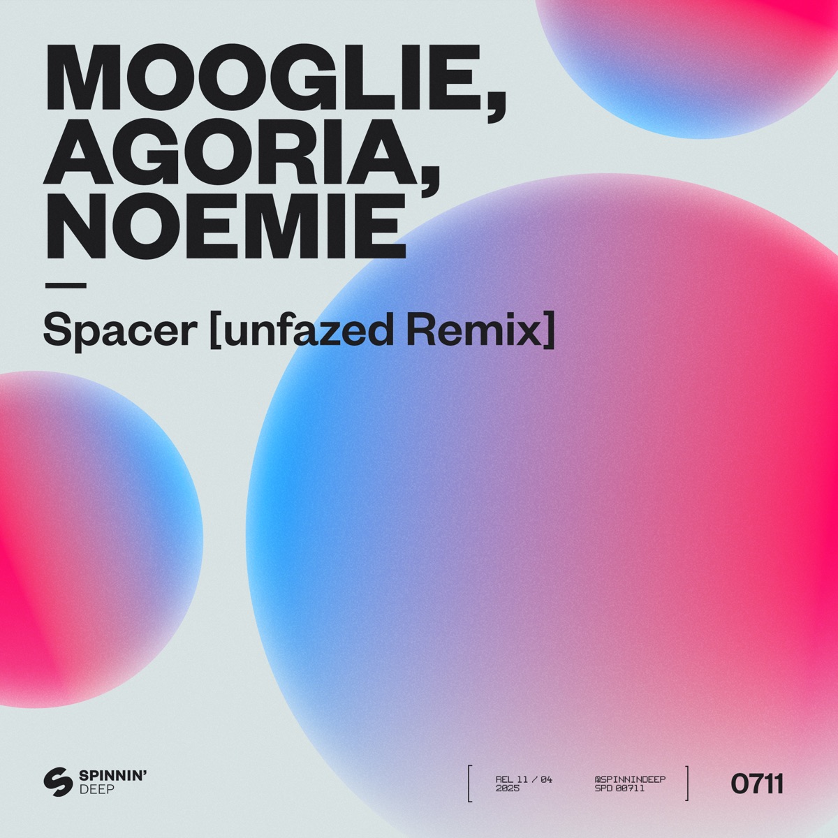 Spacer (unfazed Remix) - Single by Mooglie, Agoria & NOEMIE album cover