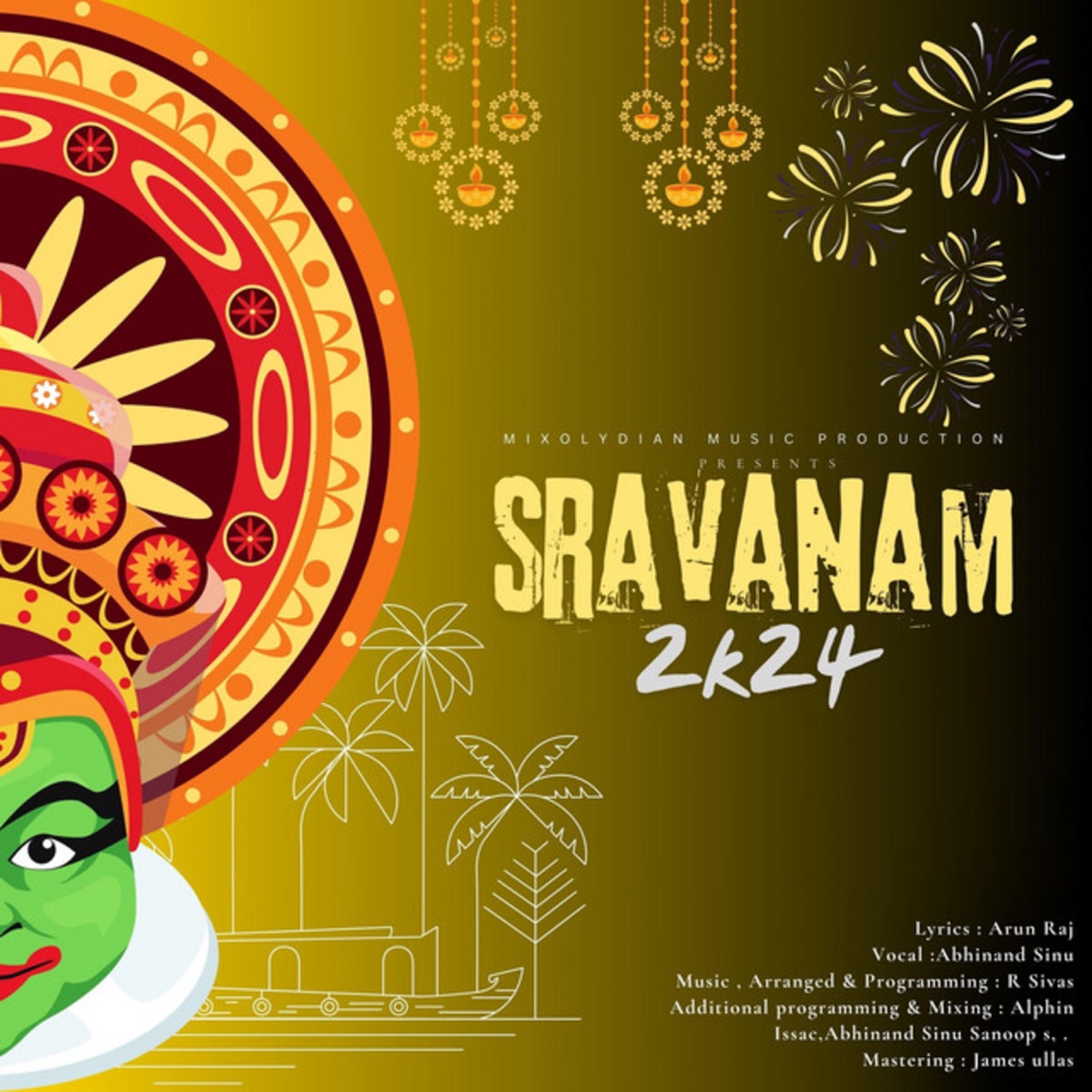Sravanam 2K24 (Onam Song) - Single by R Sivas, Alpha Laps, Abhinand Sinu & Sanoop .os album cover