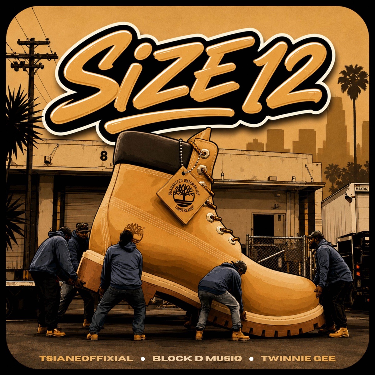 Size 12 - Single by TsianeOffixial, Block D Musiq & Twinnie Gee album cover