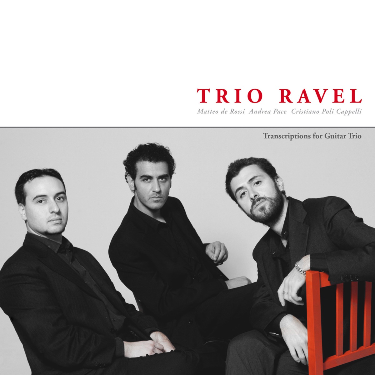 Transcriptions for Guitar Trio (feat. Matteo de Rossi, Andrea Pace & Cristiano Poli Cappelli) by Trio Ravel album cover