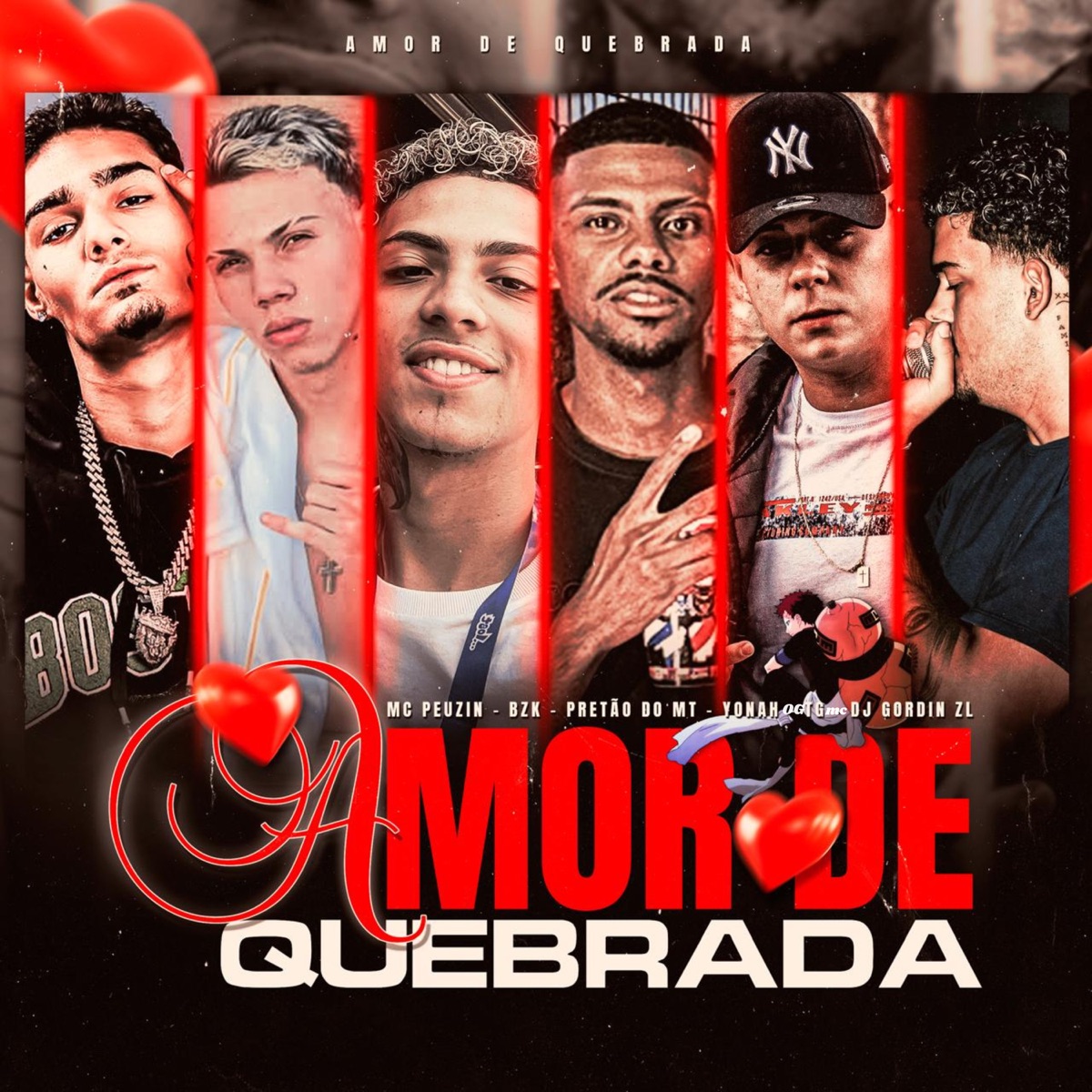 Amor de Quebrada (feat. Yonah) - Single by Mc Peuzin, Pretão do Mt, BZK OFC & OGTG MC album cover