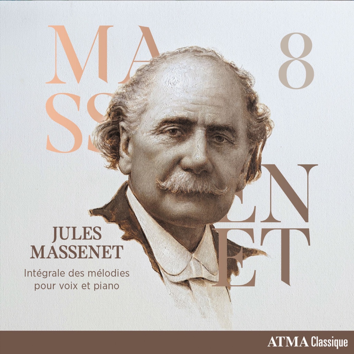 Jules Massenet Intégrale des mélodies pour voix et piano, vol. 8 by Olivier Godin album cover