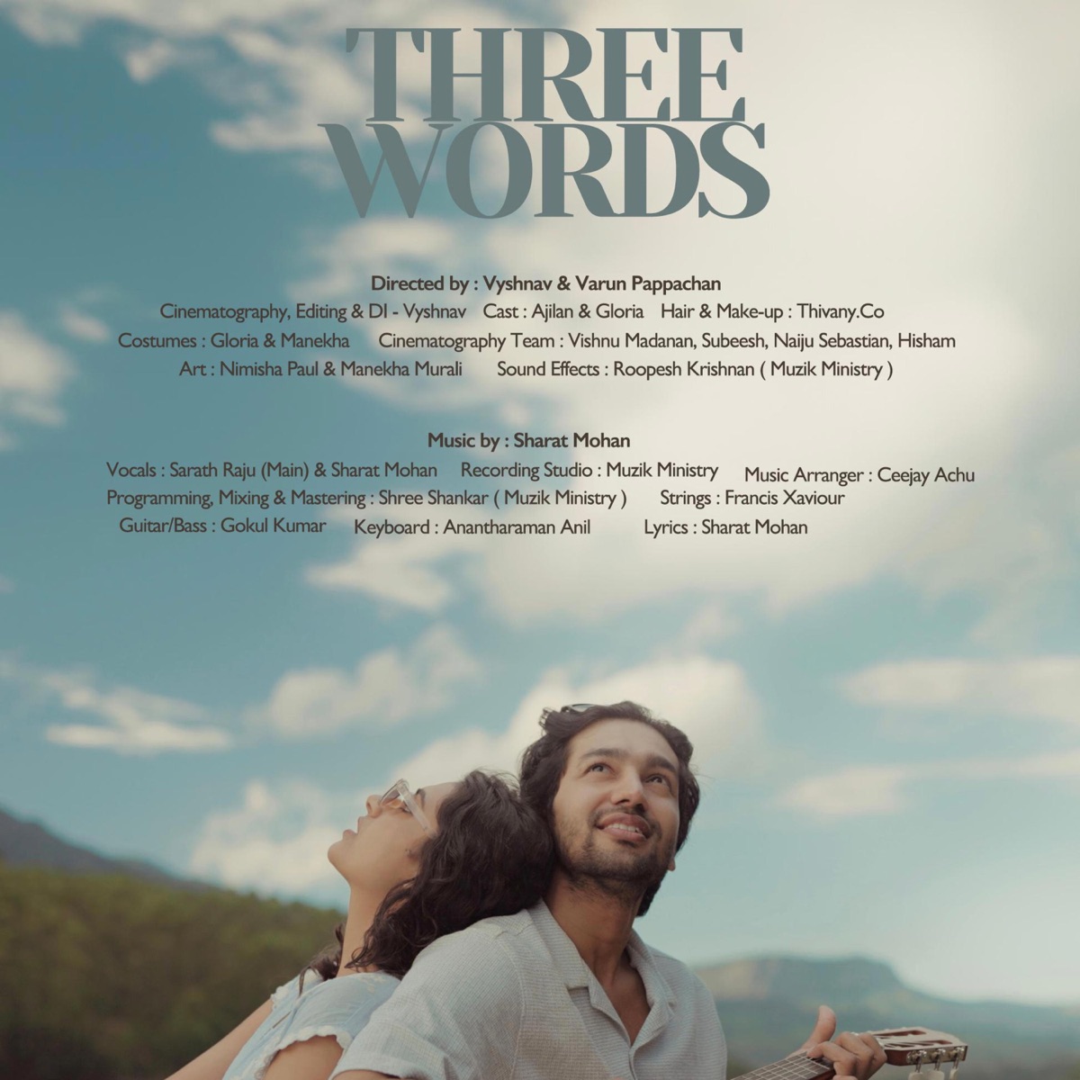 THREE WORDS - Single by Sharath Mohan album cover