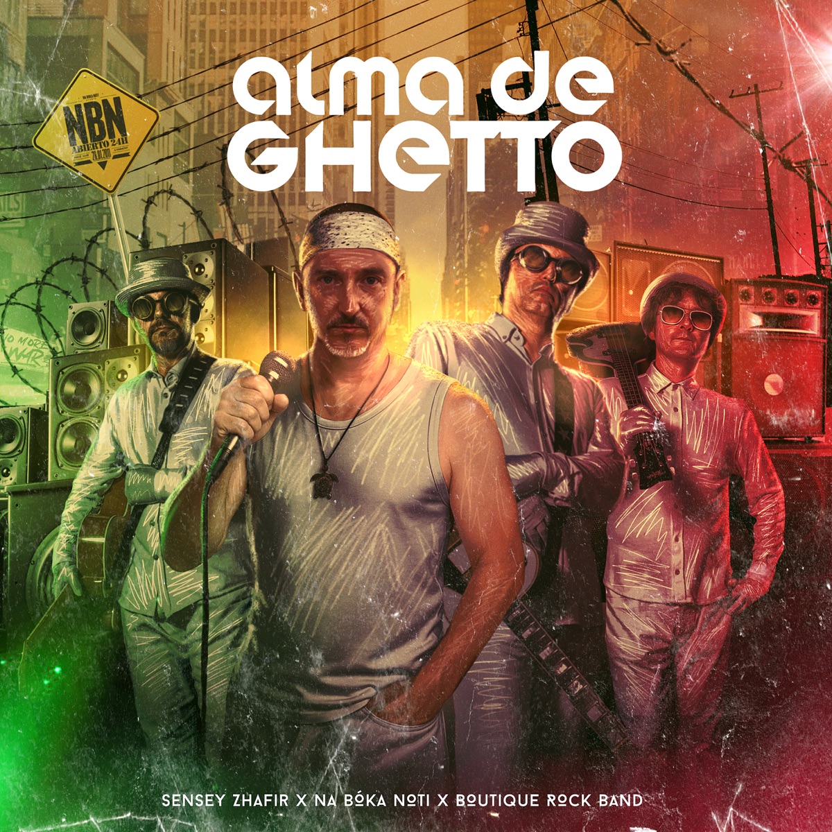 Alma de Ghetto - Single by Sensey Zhafir, Na Bóka Noti & BoutiQue Rock Band album cover