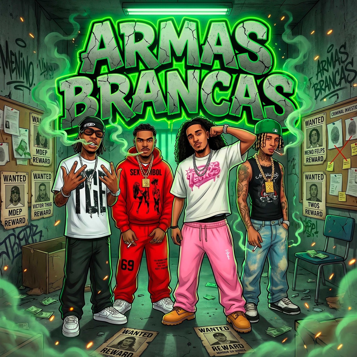 ARMAS BRANCAS - Single by The Box, M'DEP, Menó Felps, Victor Thug & Two$ album cover