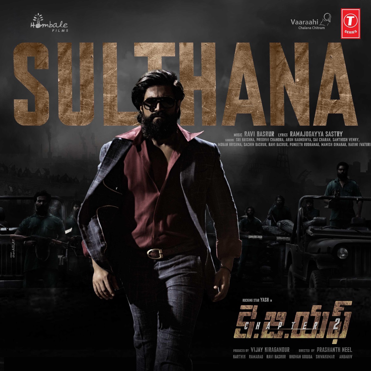 Sulthana (From "Kgf Chapter 2") - Single by Sri Krishna, Prudhvi Chandra, Arun Kaundinya, Sai Charan, Santhosh Venky, Mohan Krishna, Sachin Basrur, Ravi Basrur, Puneeth Rudranag, Manish Dinakar, Harini Ivaturi & Ramajogayya Sastry album cover