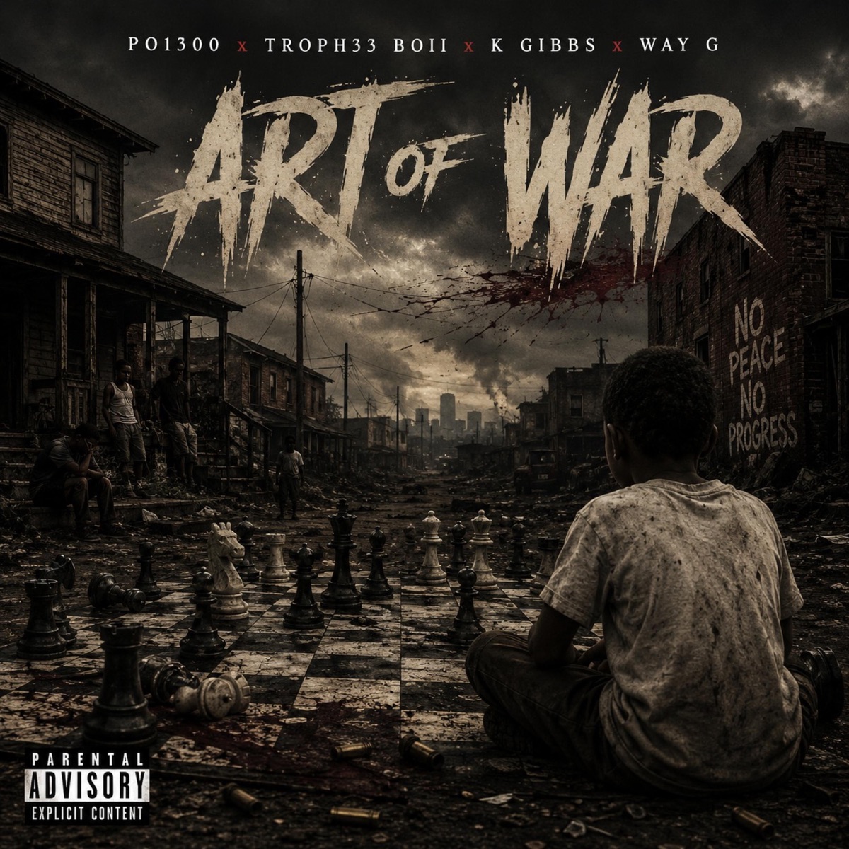 Art of War (feat. Troph33 Boii, KGibbs & Way G) - Single by Po1300 album cover