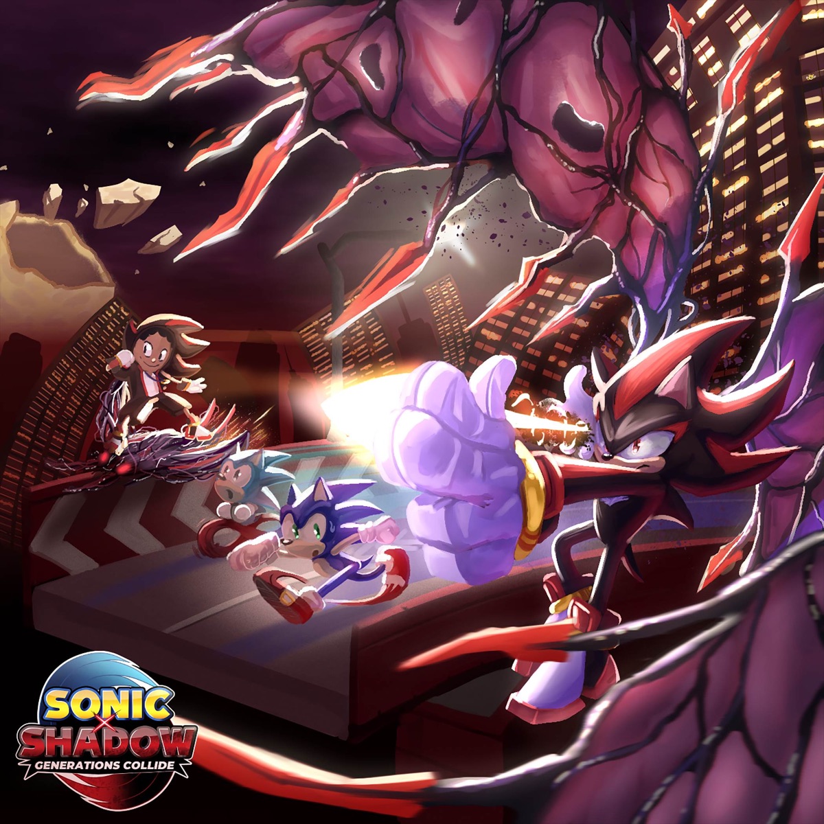 Sonic X Shadow: Generations Collide by Hotline Sehwani album cover