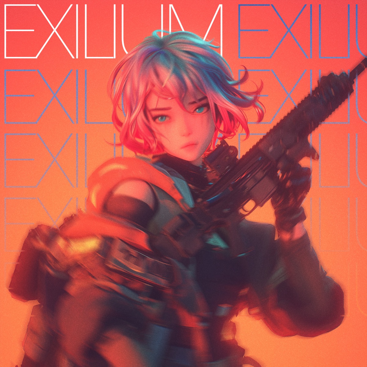 EXILIUM (Versions) - EP by SXXIKSER, EVN1NG & Hxlkart album cover