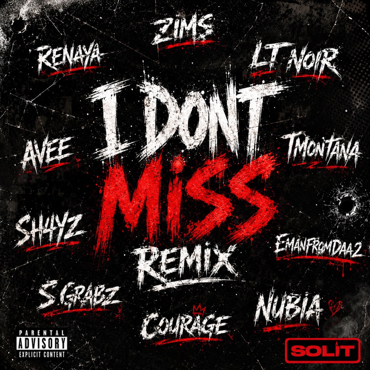 I DON'T MISS (feat. LT Noir, TMontana, Courage, S Grabz, SH4YZ & AV) - Single by Zims, EmanFromDaA2, NUBIA & Renaya album cover
