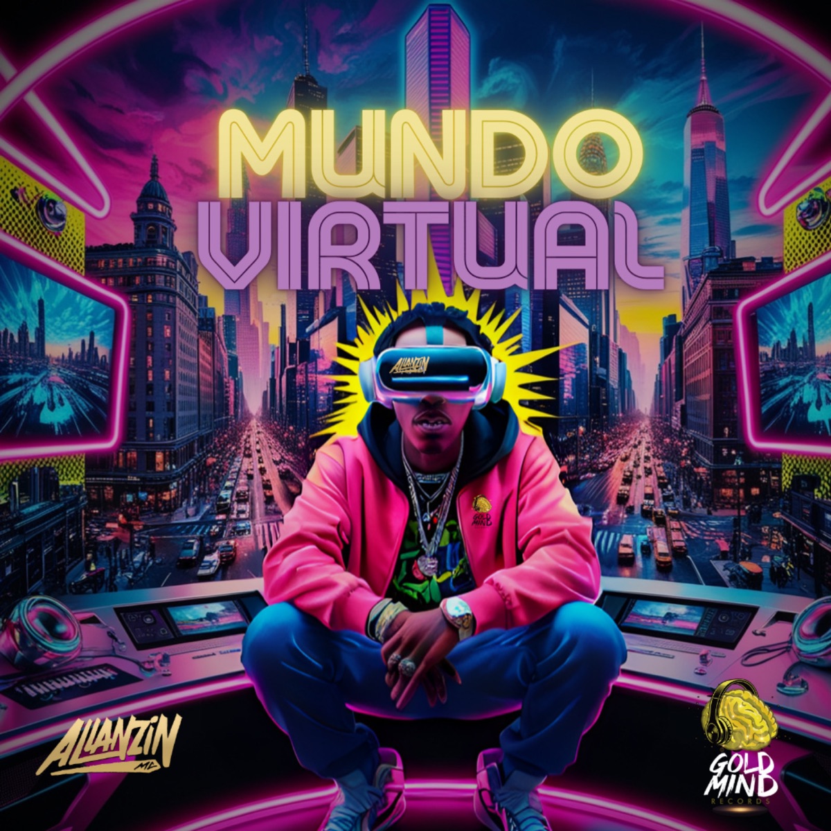 Mundo Virtual - Single by Mc Allanzin, SouDG & Gold Mind Records album cover