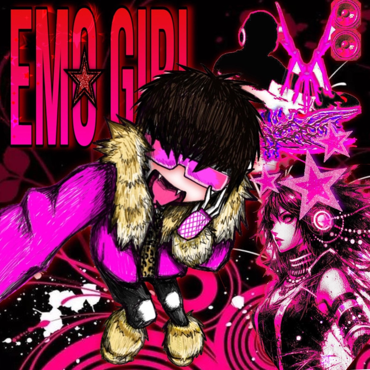 Emo girl (feat. ilymeow) - Single by GØTHBØYBABY & kanjiru album cover