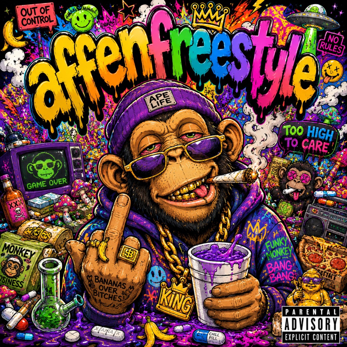AFFENFREESTYLE (feat. Mucha) - Single by DerBreezy album cover