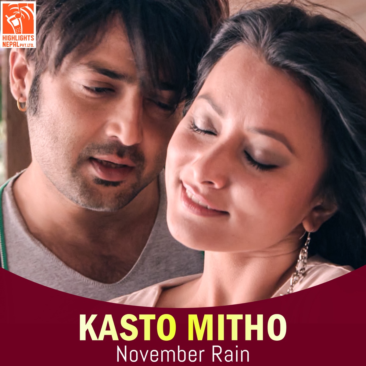 Kasto Mitho (From "November Rain") - Single by Prabisha Adhikari, Sanup Paudel & Tara Prakash Limbu album cover