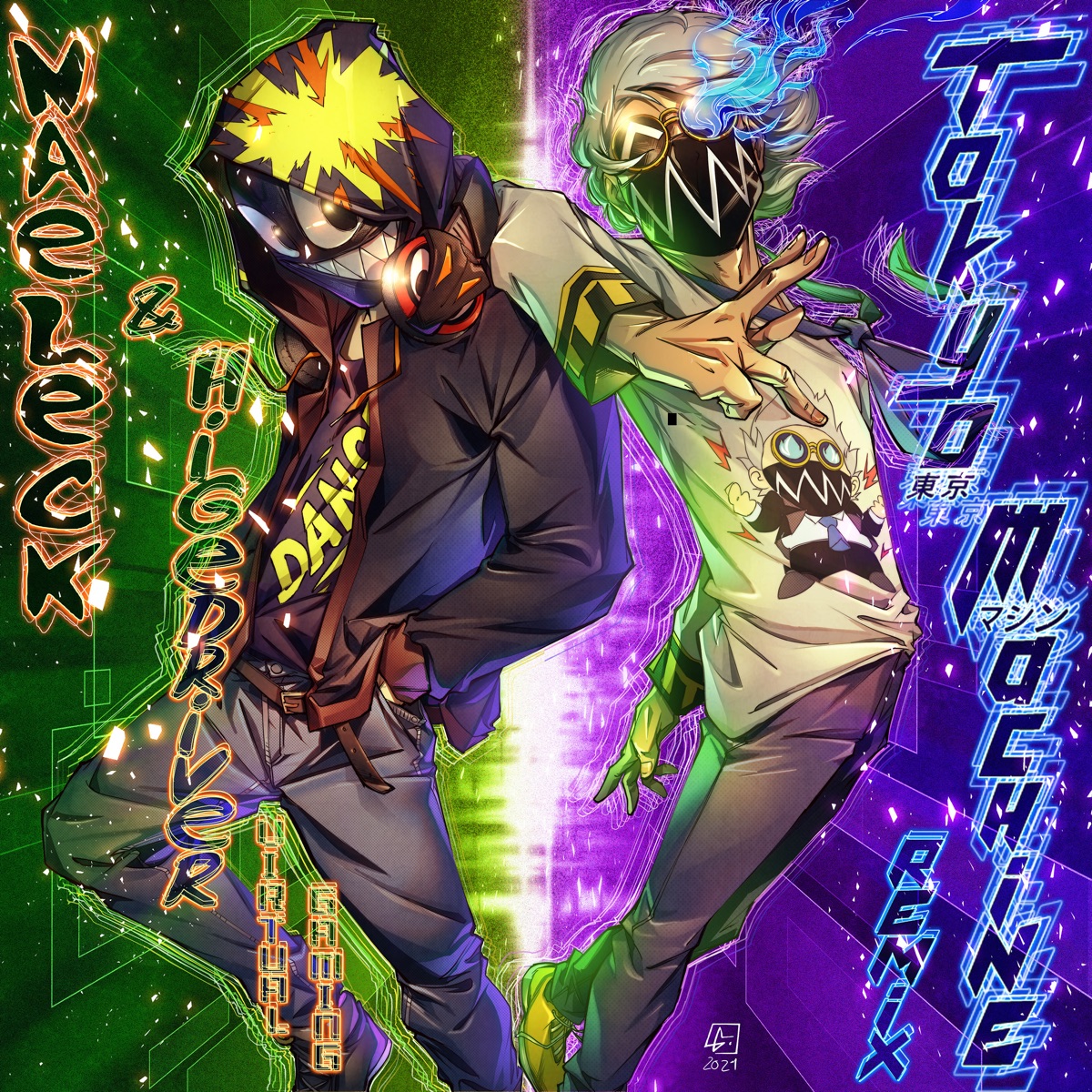 Virtual Gaming (Tokyo Machine Remix) - Single by Naeleck, Hige Driver & Tokyo Machine album cover