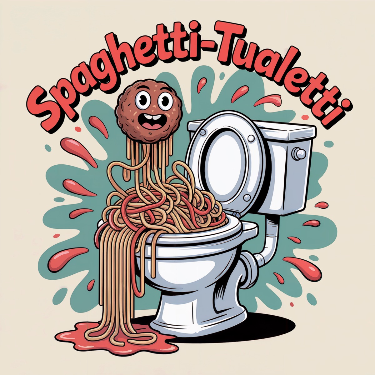 Spaghetti - Tualetti - Single by Booba (toon), I'm Blue, Chumino & Luky album cover