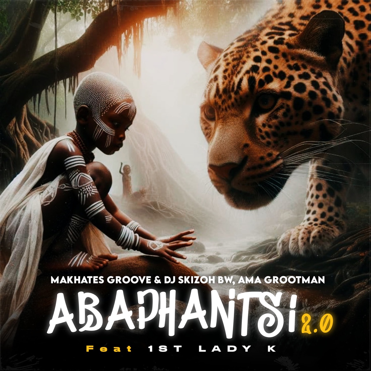 Abaphantsi 2.0 (feat. 1st Lady K) - Single by Makhates Groove, Dj Skizoh Bw & Ama Grootman album cover
