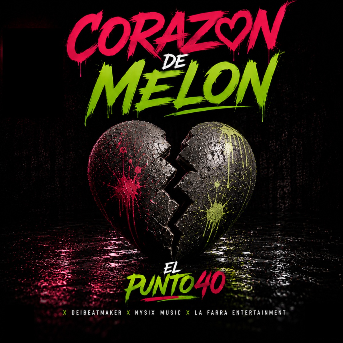 Corazón de Melon - Single by El Punto40, Deibeatmaker, Nysix Music & La Farra Entertainment album cover