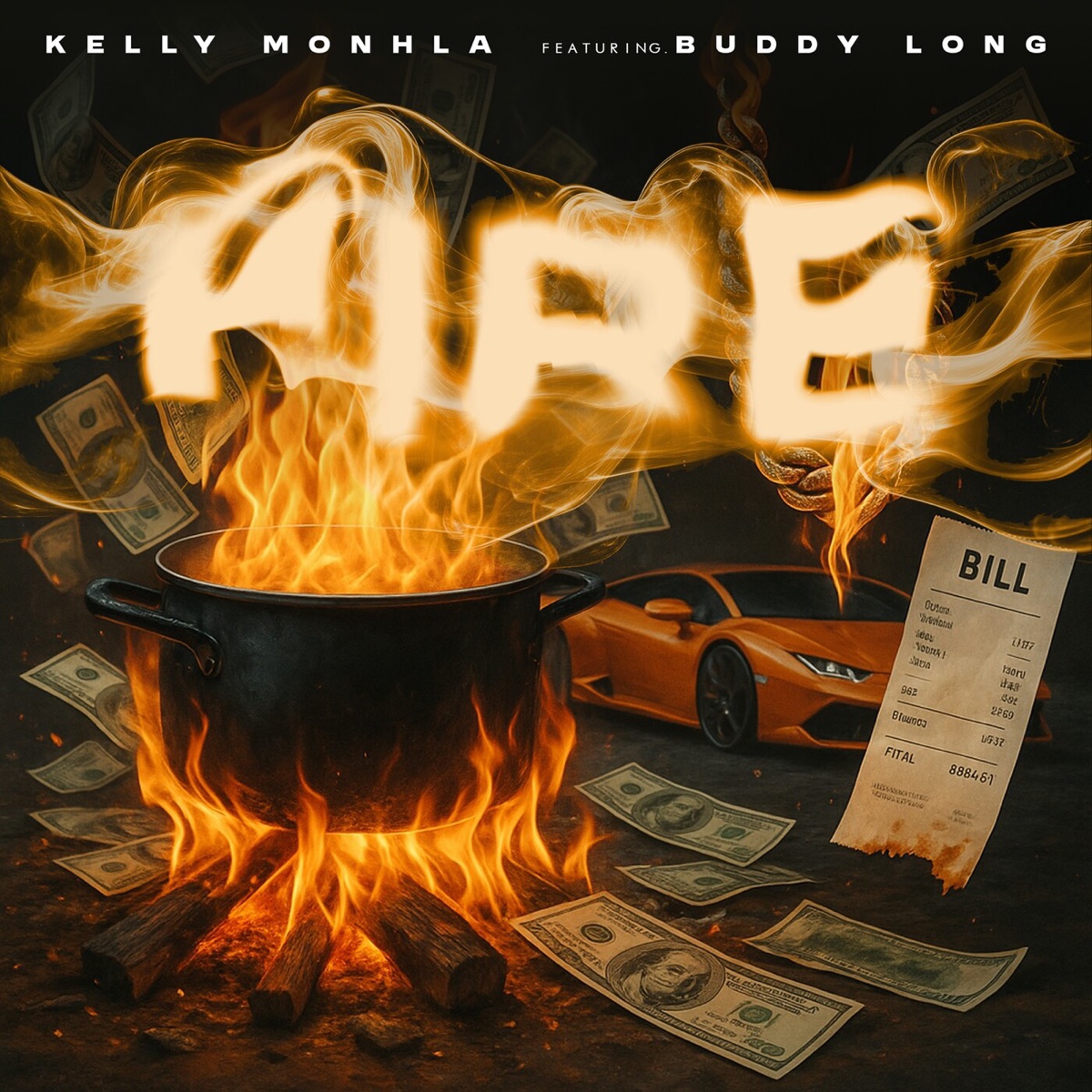 Fire (feat. Buddy Long) - Single by Kelly Monhla album cover