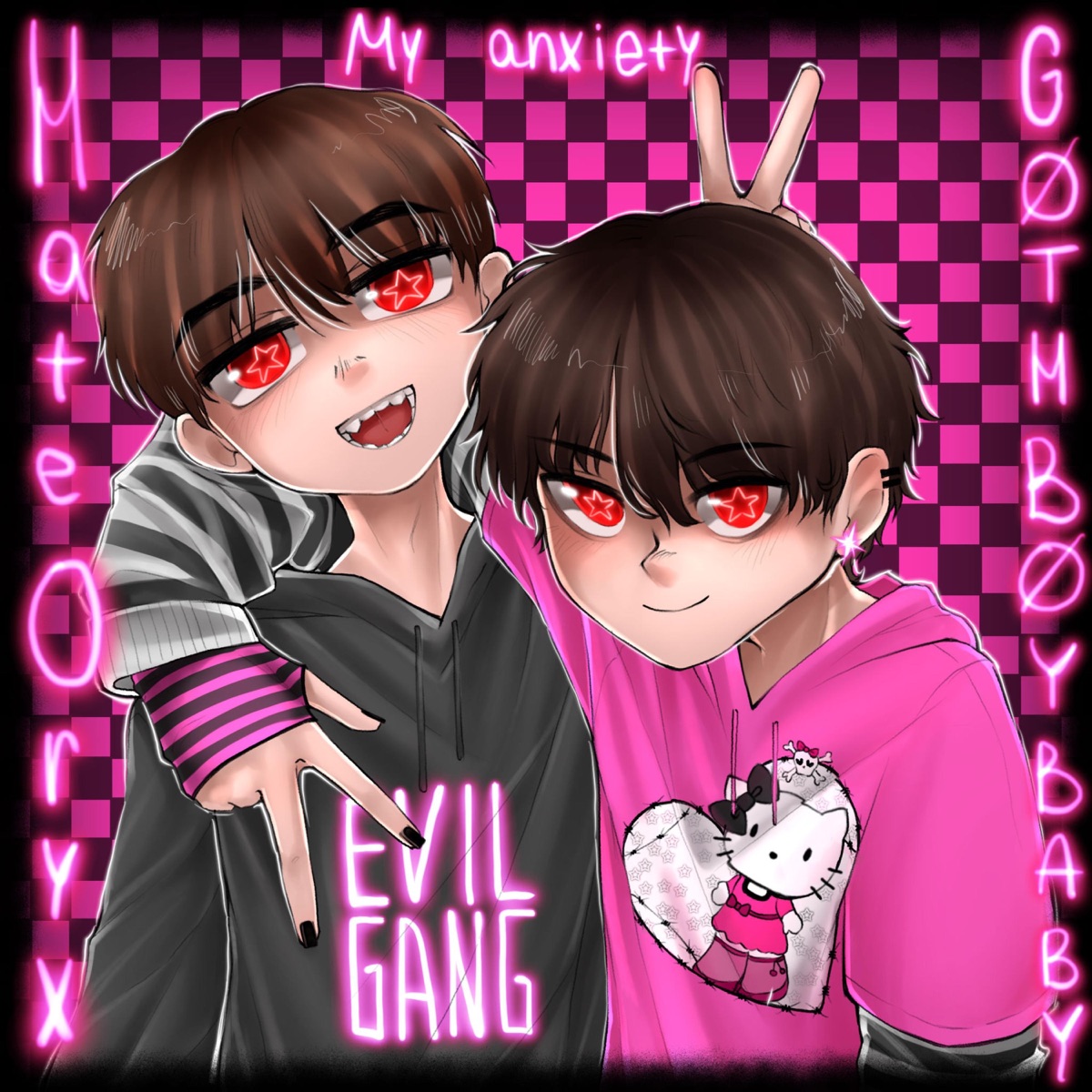 My anxiety - Single by GØTHBØYBABY & hateoryx album cover