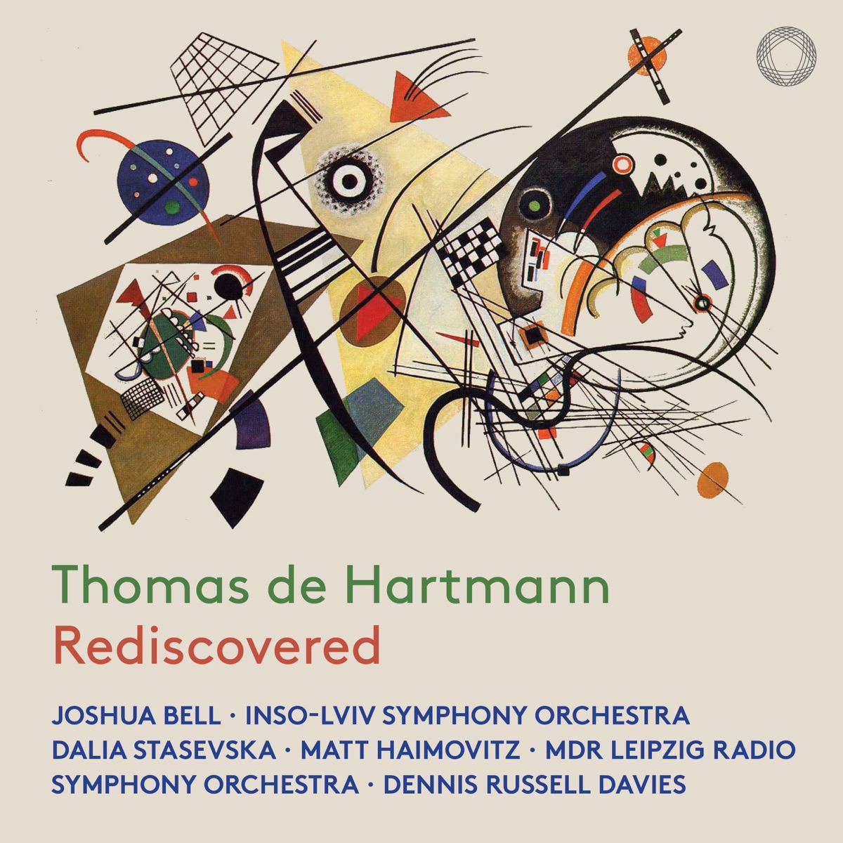 Thomas de Hartmann Rediscovered by Joshua Bell, INSO-Lviv Symphony Orchestra, Dalia Stasevska, Matt Haimovitz, MDR Leipzig Radio Symphony Orchestra & Dennis Russell Davies album cover