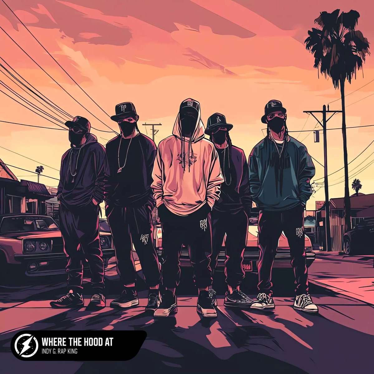Where The Hood At - Single by Rap King & Indy G album cover